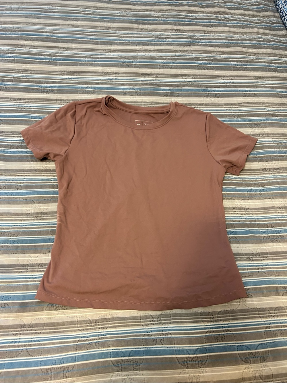 Primark Short Sleeve Crewneck Tee in Mauve Brown